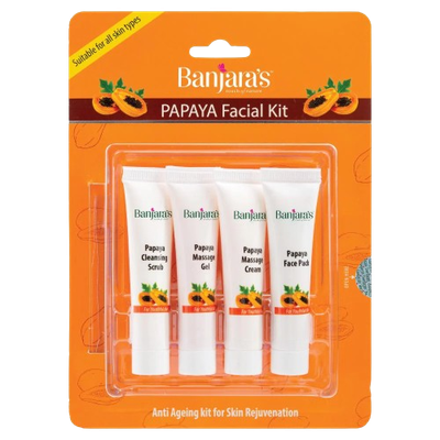 Banjara&#39;s Papaya Facial kit (Blister Pack) - 15g*4