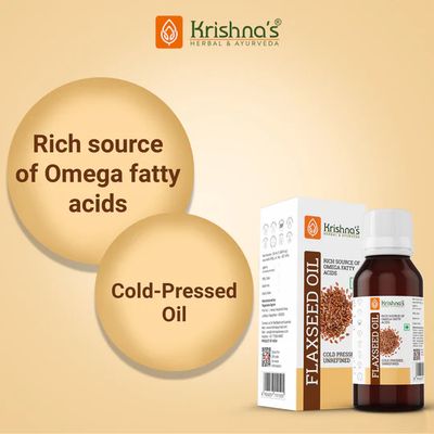 KRISHNA'S COLD-PRESSED FLAXSEED OIL - 
RICH SOURCE OF OMEGA FATTY ACIDS