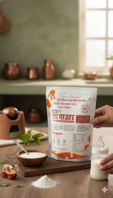 Authentic A2 Desi Cow Milk Powder (Skimmed) – Sourced from Desi Cows, Use for Travel &amp; Infant Nutrition - 250g &amp; 500g