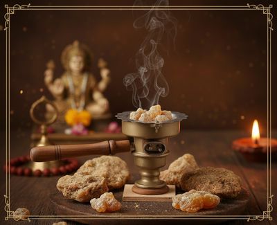 Swadeshi Natural Guggul for Pooja: Pure Resin from Rajasthan &amp; Gujarat 100g