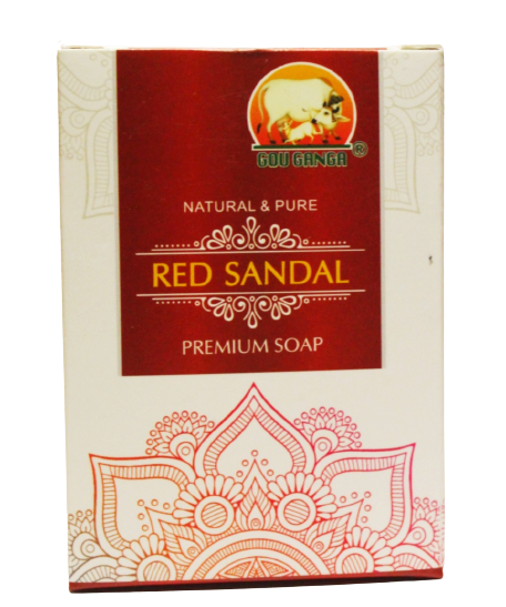 GOU GANGA NATURAL &amp; PURE RED SANDAL PREMIUM HANDMADE SOAP  75gms