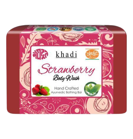 MEGHDOOT KHADI AYURVEDIC STRAWBERRY BODY WASH 125 gm