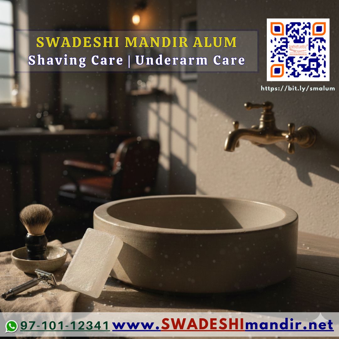 Swadeshi Mandir Antiseptic Shaving Alum: The Essential Finish for Every Shave &amp; Underarm Care