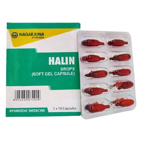 Nagarjuna Halin Drops soft gel capsules pack for steam inhalation