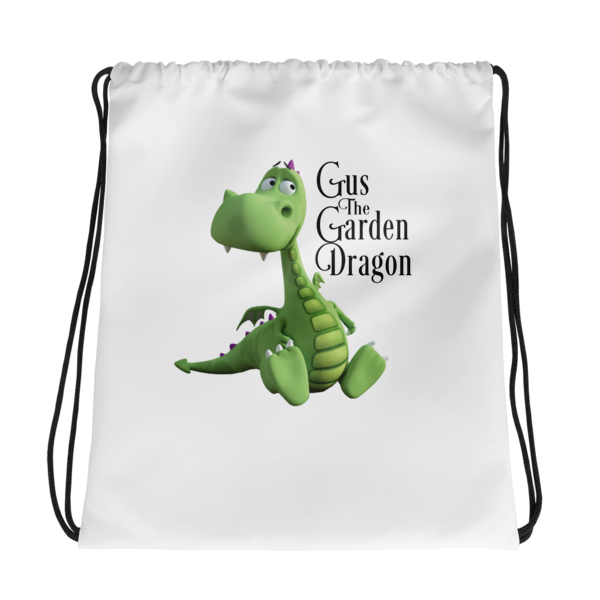 Gus the Garden Dragon Drawstring bag