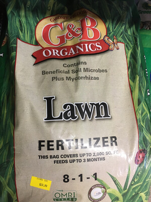 G&B Lawn fertilizer 18lbs 8-1-1