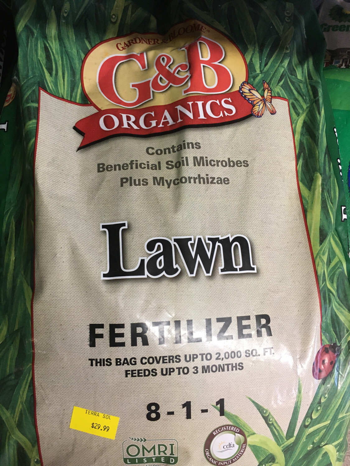 G&B Lawn fertilizer 18lbs 8-1-1