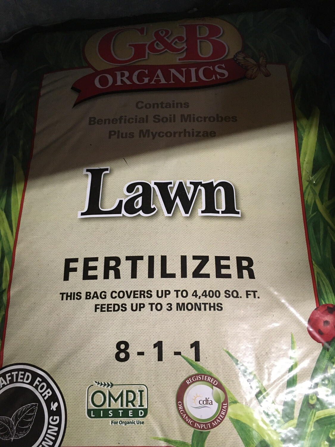 G&B Lawn Fertilizer 8-1-1 40lbs