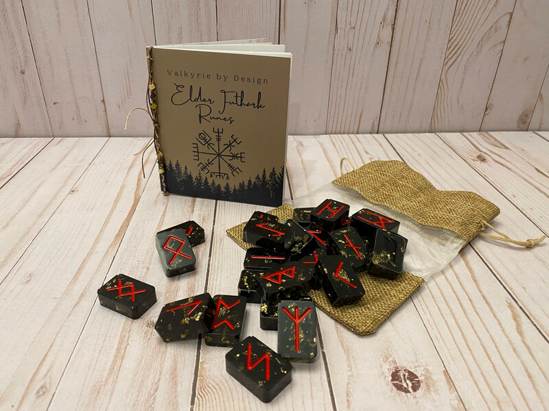&quot;Valkyrie by Design&quot; Elder Futhark Rune Stones &amp; Guide | LOKI Set