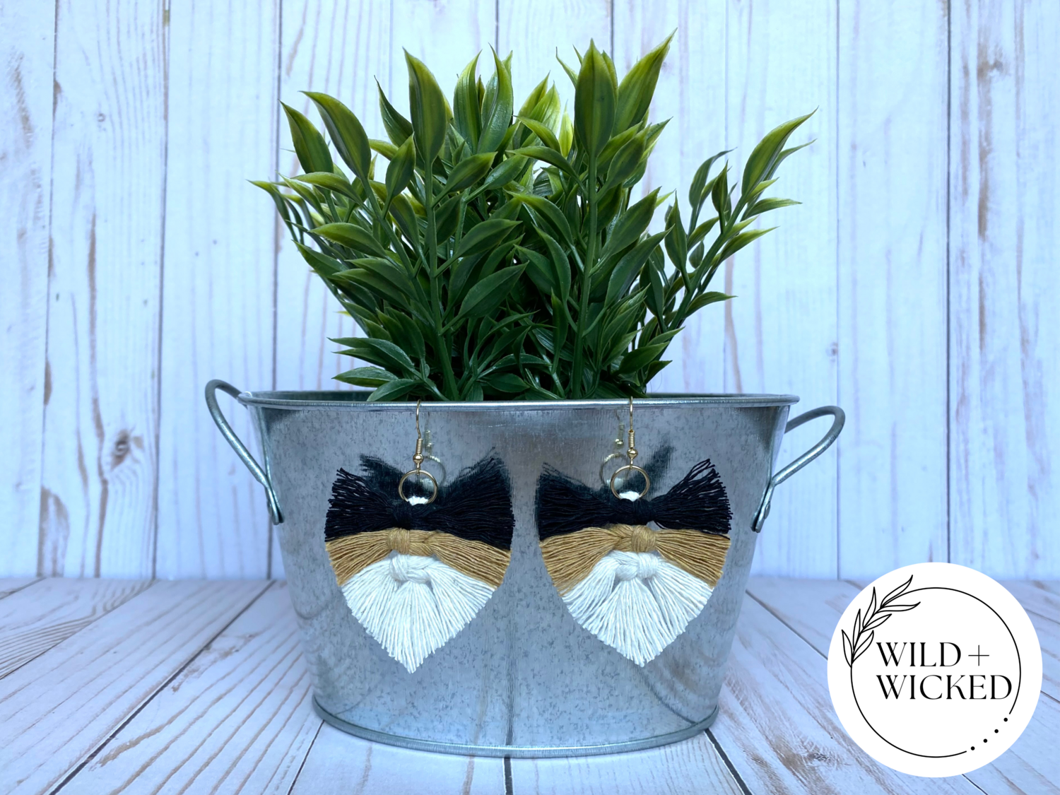 Boho Macrame Earrings MINI - "Marley" Boho Macrame Earrings MINI - "Marley"