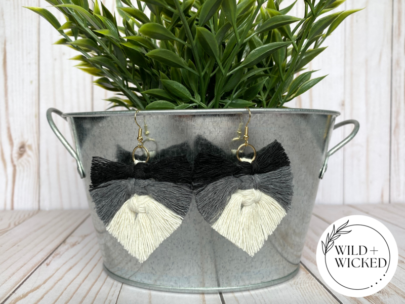 Boho Macrame Earrings MINI - "Lyla”