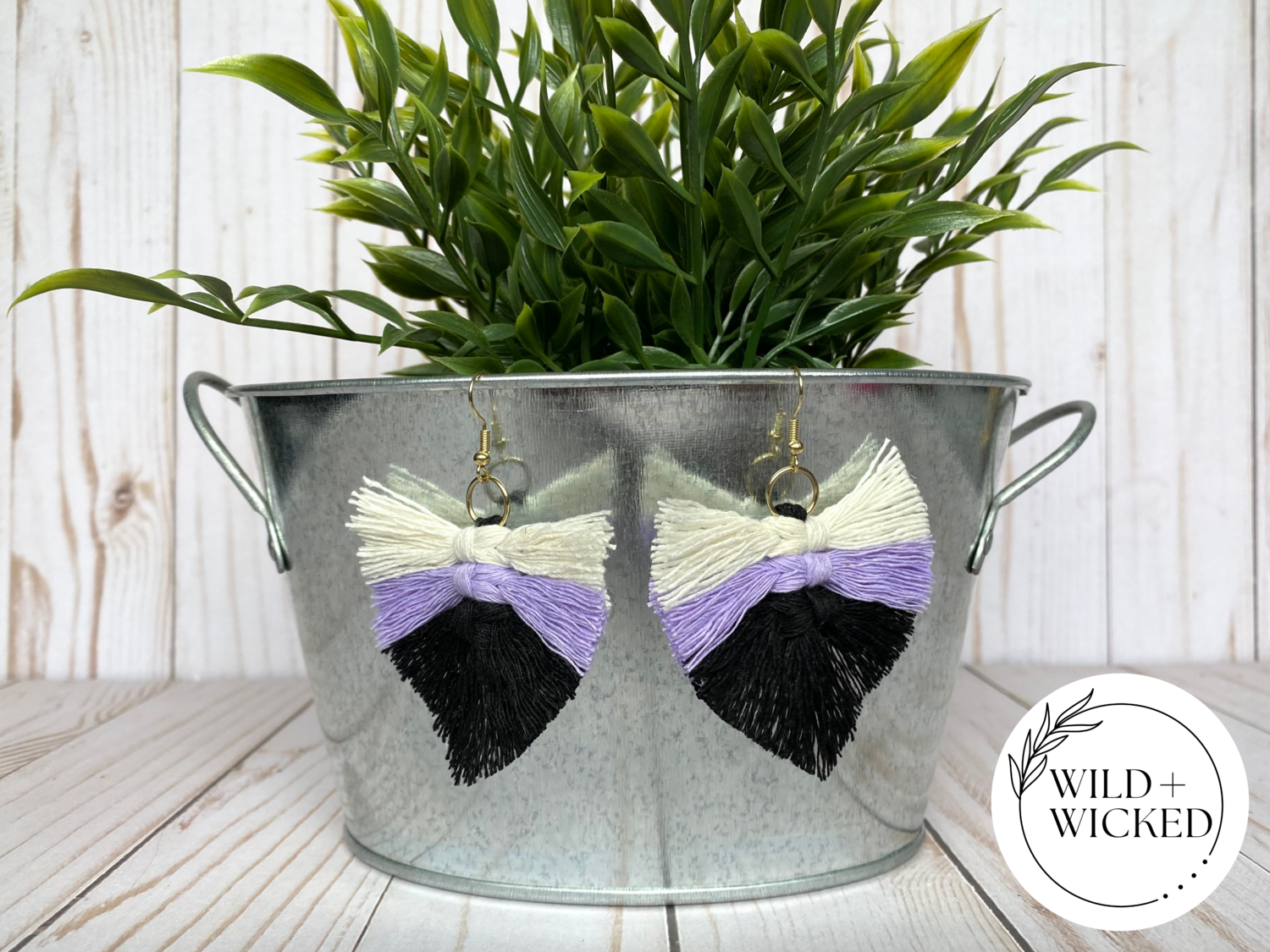 Boho Macrame Earrings MINI - "Aven” Boho Macrame Earrings MINI - "Aven”