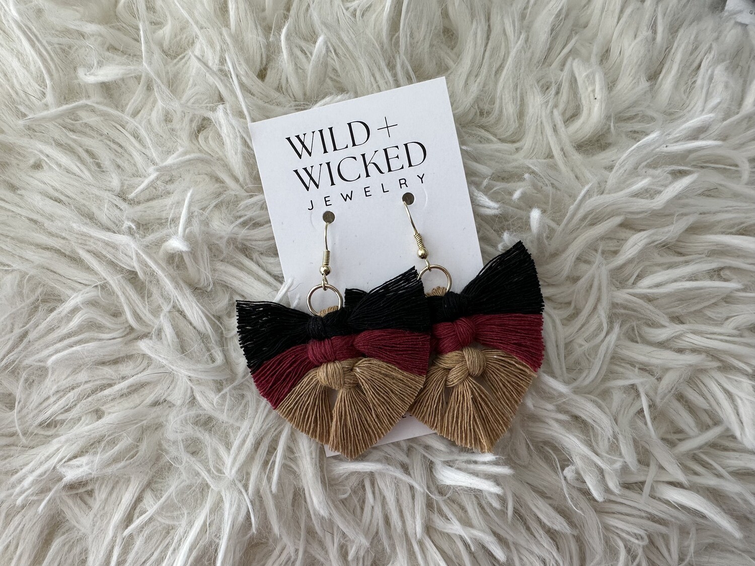 Boho Macrame Earrings MINI - "Morroco" Boho Macrame Earrings MINI - "Morroco"