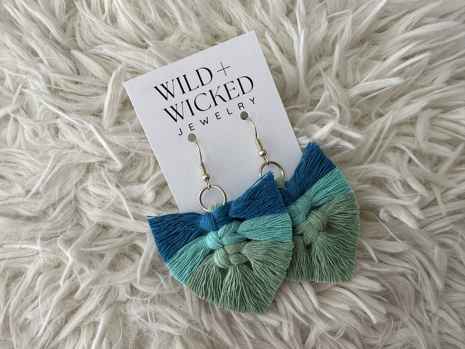 Boho Macrame Earrings MINI - "Bora Bora" Boho Macrame Earrings MINI - "Bora Bora"