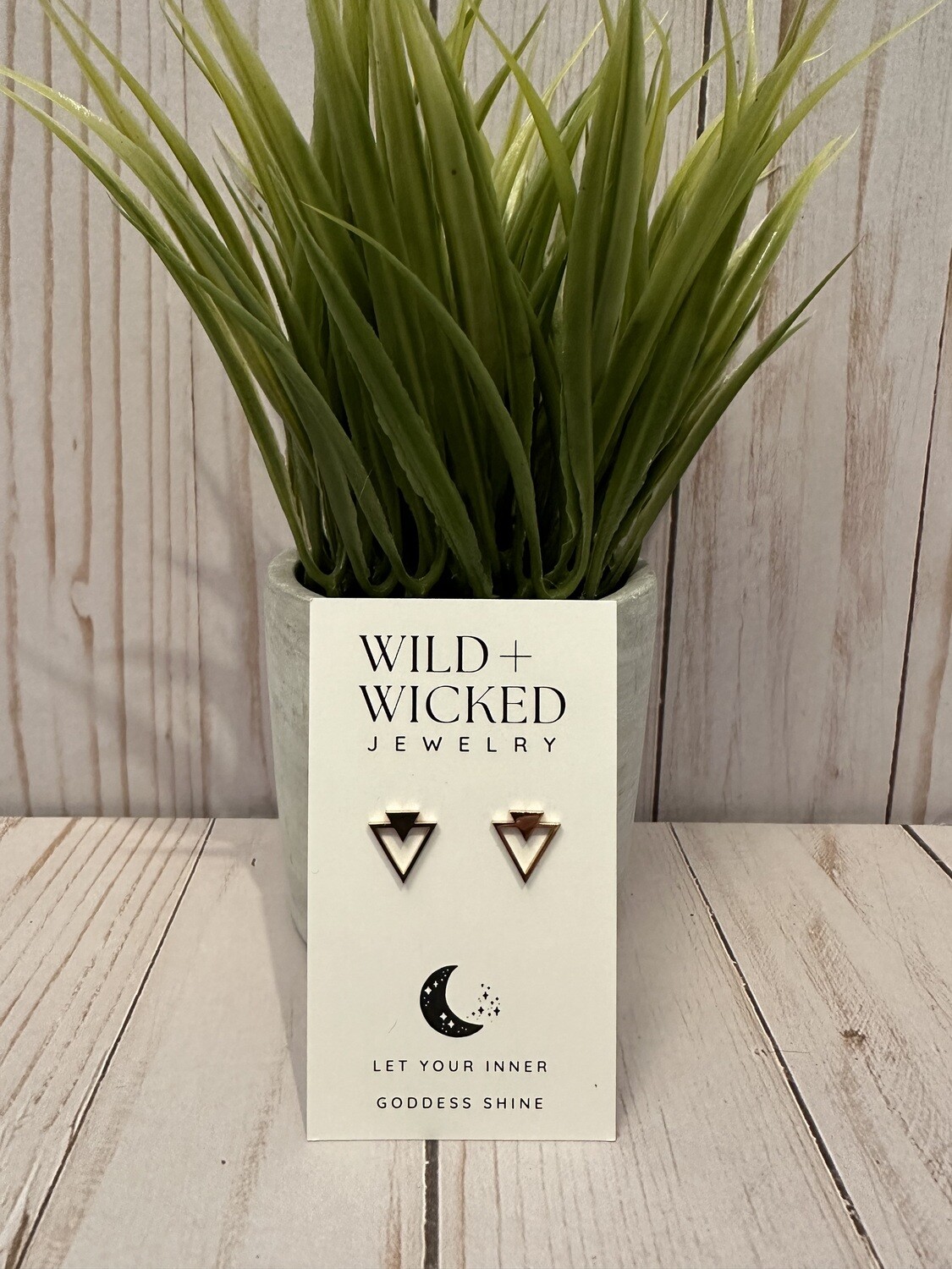 "Rose Gold Spear" Stainless Steel Stud Earrings "Rose Gold Spear" Stainless Steel Stud Earrings