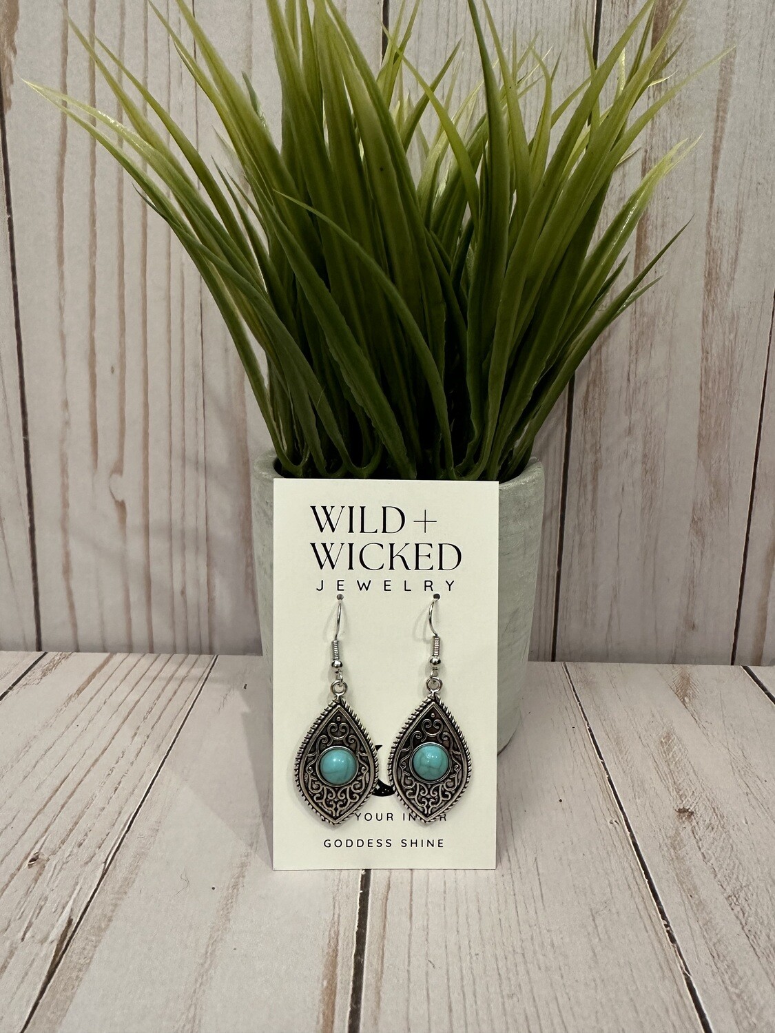 Oval Turquoise Dangles Oval Turquoise Dangles