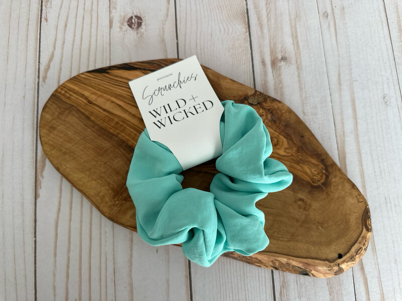 Teal Hair Scrunchie