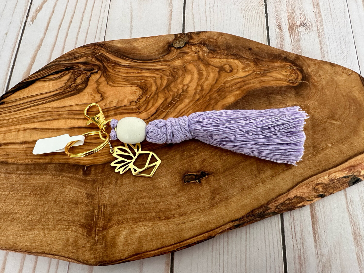 Macrame Key Chain - Lavender