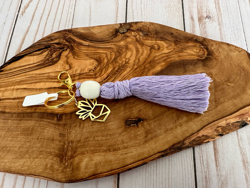 Macrame Key Chain - Lavender