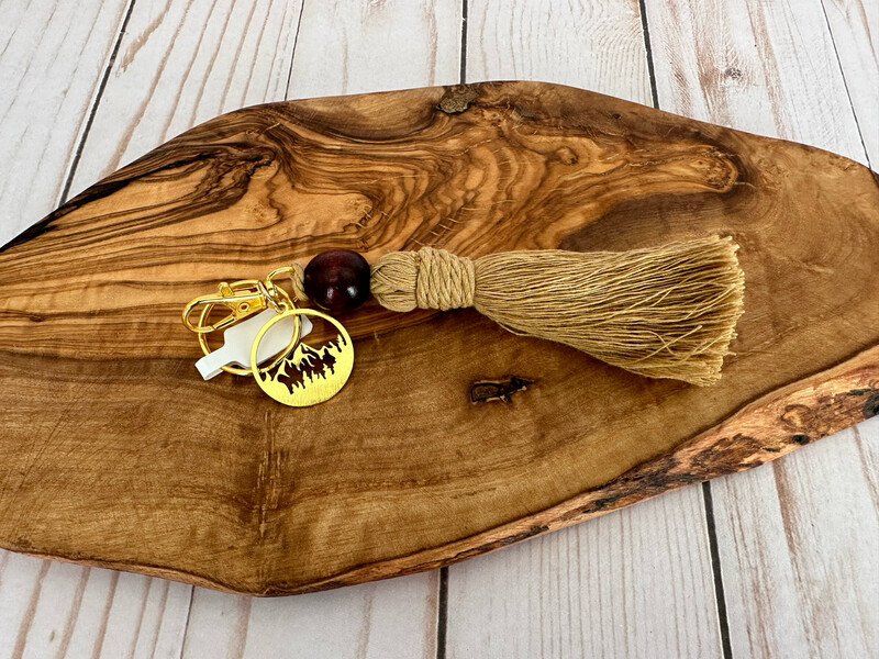 Macrame Key Chain - Caramel