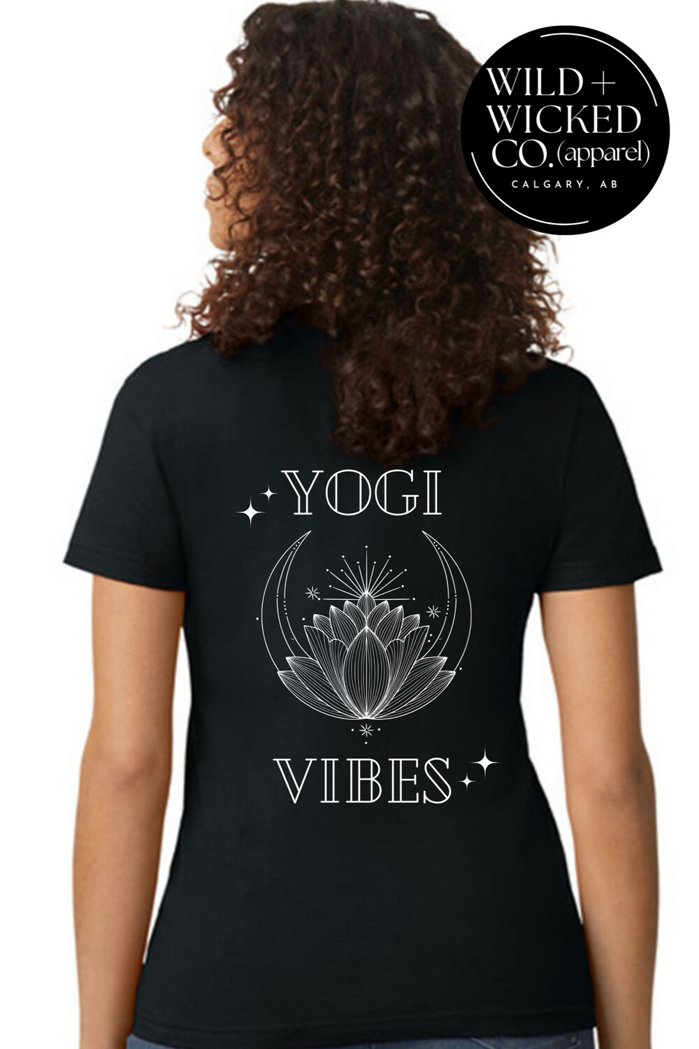 “YOGI VIBES” Unisex Short Sleeve Tee - BLACK