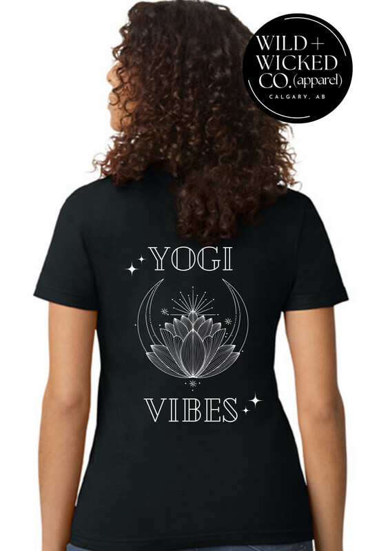 “YOGI VIBES” Unisex Short Sleeve Tee - BLACK
