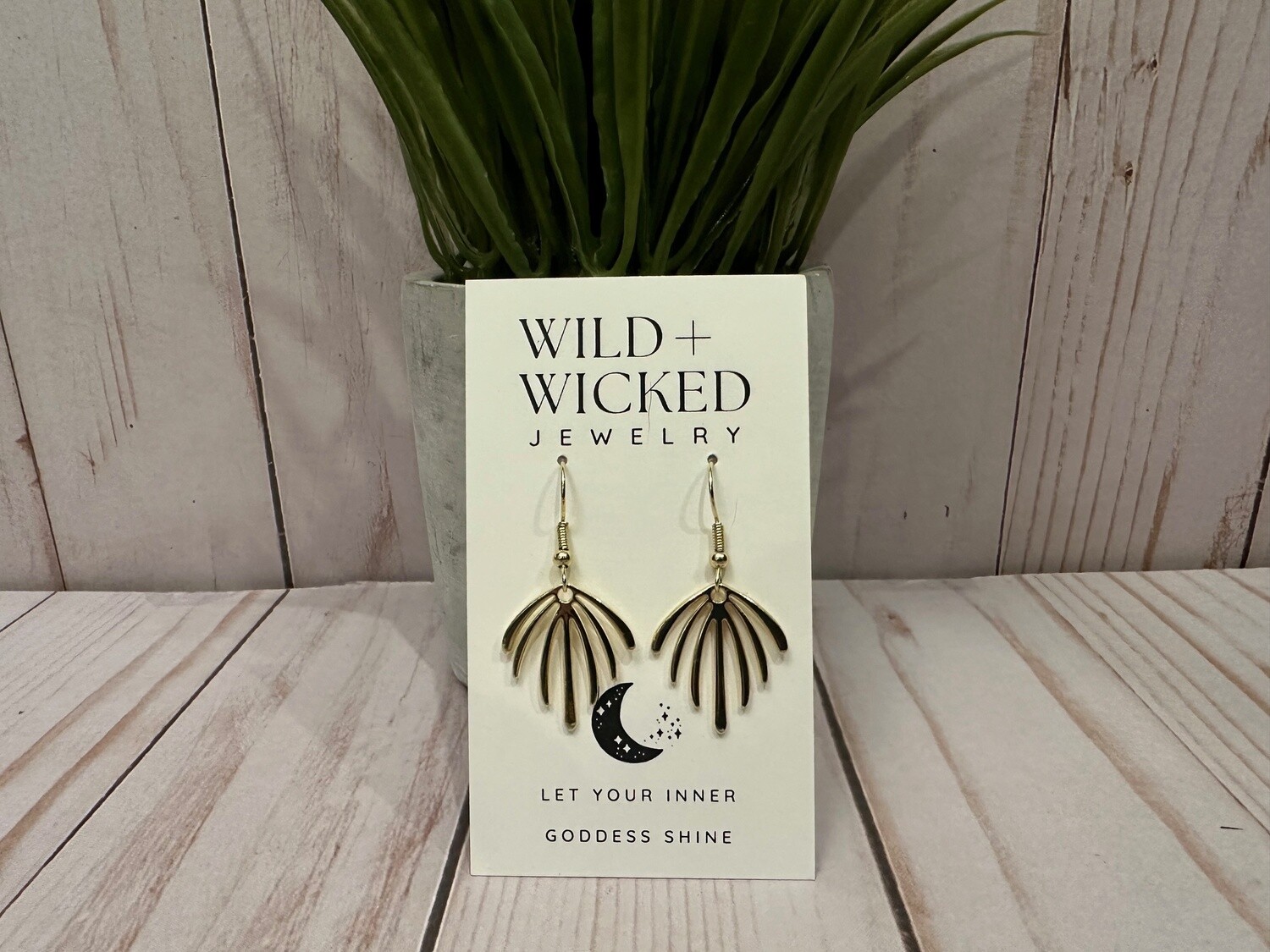 Golden Starburst Drop Earrings Golden Starburst Drop Earrings