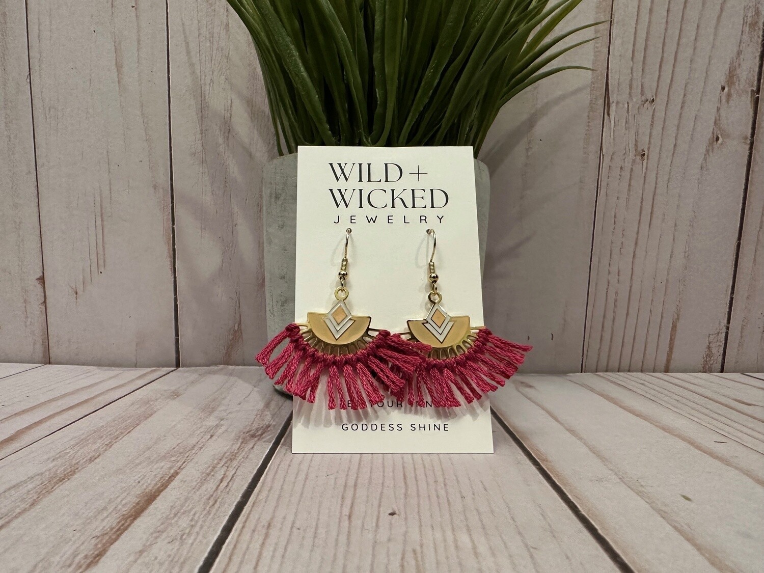 Boho Nights Earrings - Fuschia