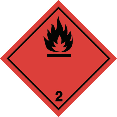 ADR Klasse 2.1 Flammable gas 250 x 250