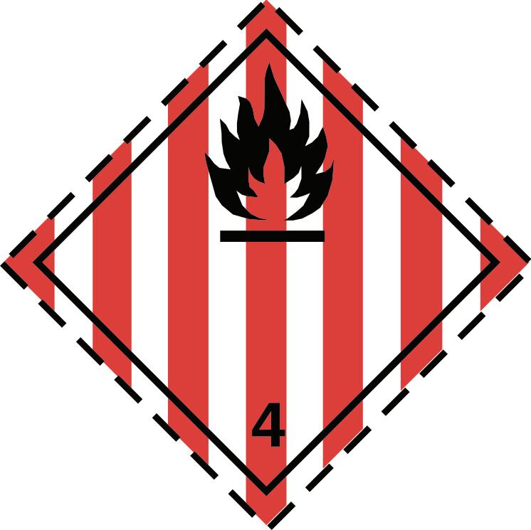 ADR Klasse 4.1 Flammable solid 250 x 250