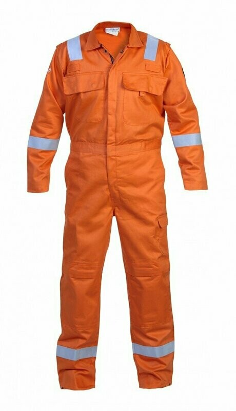 Petro-Chem Multinorm overall oranje + striping uitlopend model Petro-Chem Multinorm overall oranje + striping uitlopend model