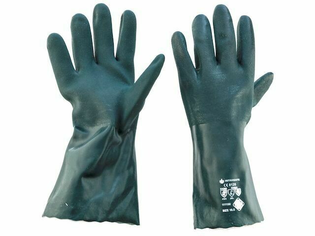 PVC chemie handschoen groen anti slip 28