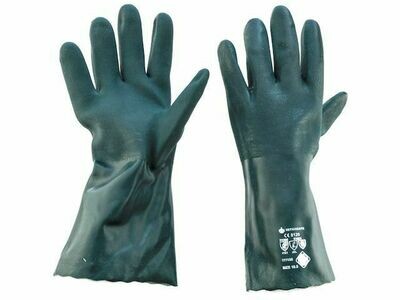 PVC chemie handschoen groen anti slip 28