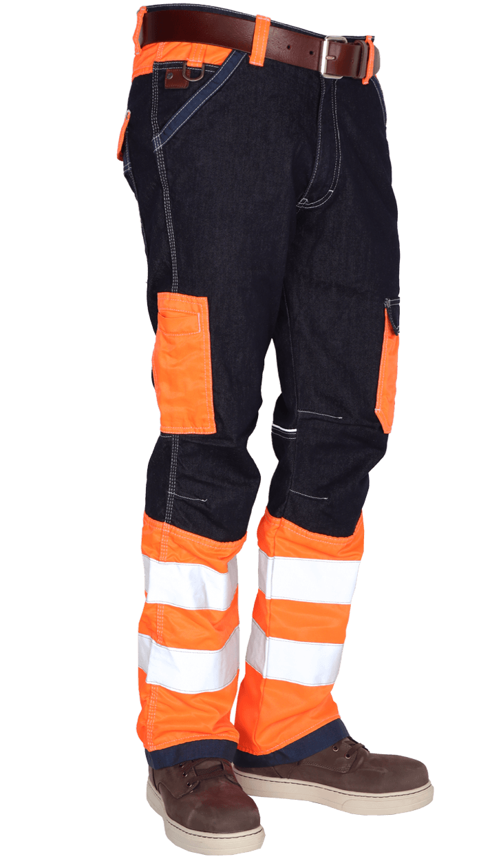 Toolbox  werkbroek Hi-Vis EN 20471 denim regular Fit Str    ex btw