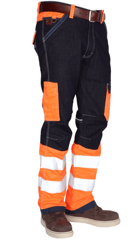 Toolbox  werkbroek Hi-Vis EN 20471 denim regular Fit Str    ex btw