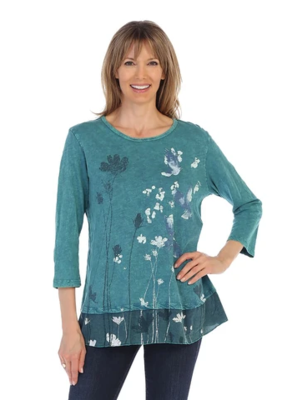 Jess & Jane Mineral Wash "Free Fly" Tunic Top
