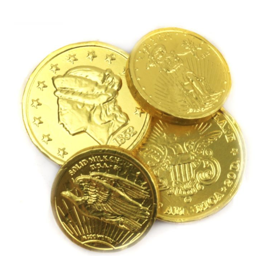 Chocolate Coins -- 1/2 pound