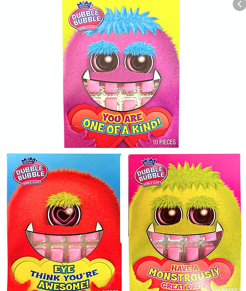 Dubble Bubble - Monster Valentine Cards