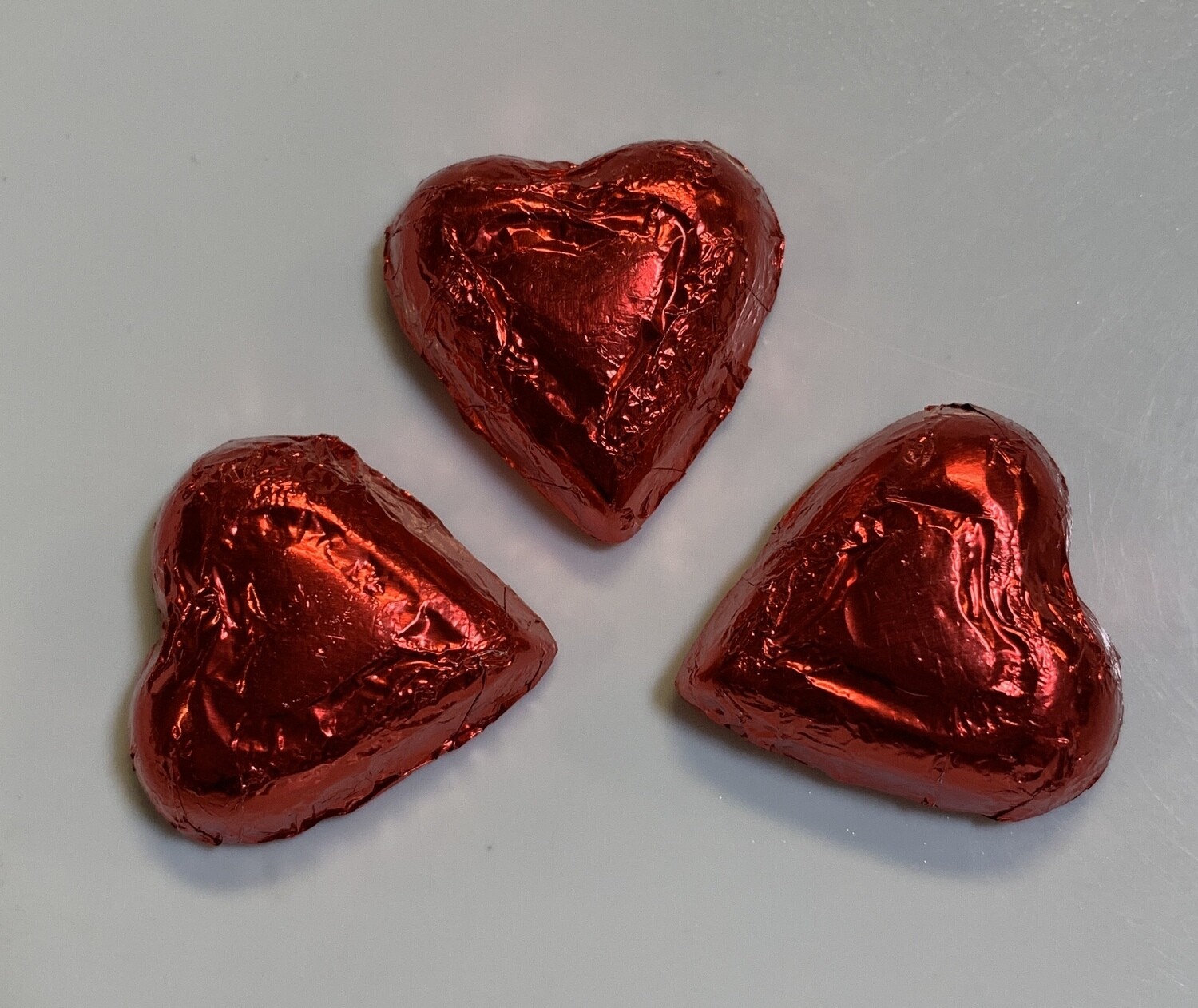 Milk Chocolate Foil Hearts--1/2 lb