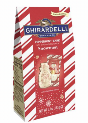 Ghiradelli - Snowman Peppermint Bark Gift Bag 5.7oz