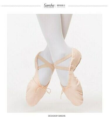 Canvas Split Sole Ballet Slippers (M001LC)