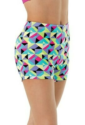 Geometric Candy Print Shorts (PL9899)