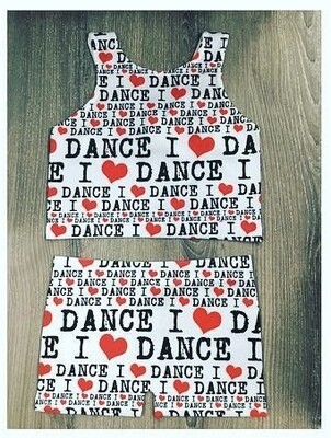 I ❤️ Dance Kids Print Crop Tank Top (PKSL)