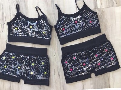 Kids Scattered Sequin w/ Star Tops (PKBC093)