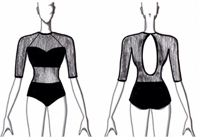 Dance Basics  3/4 Sleeve Leotard