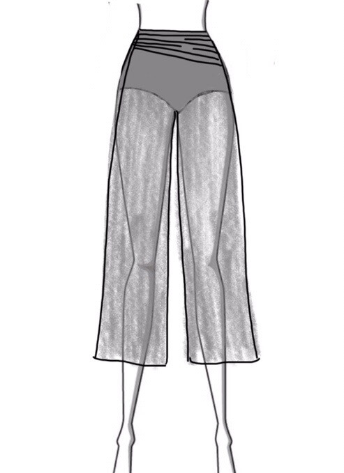 Dance Basics Cropped Pant With Attached Brief &amp; Ruching