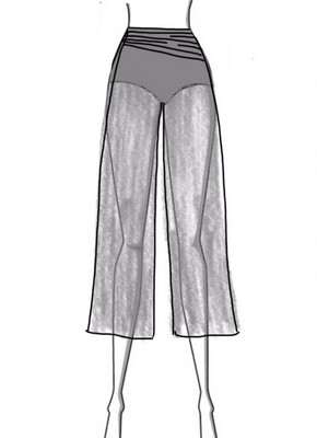 Dance Basics Cropped Pant With Attached Brief &amp; Ruching