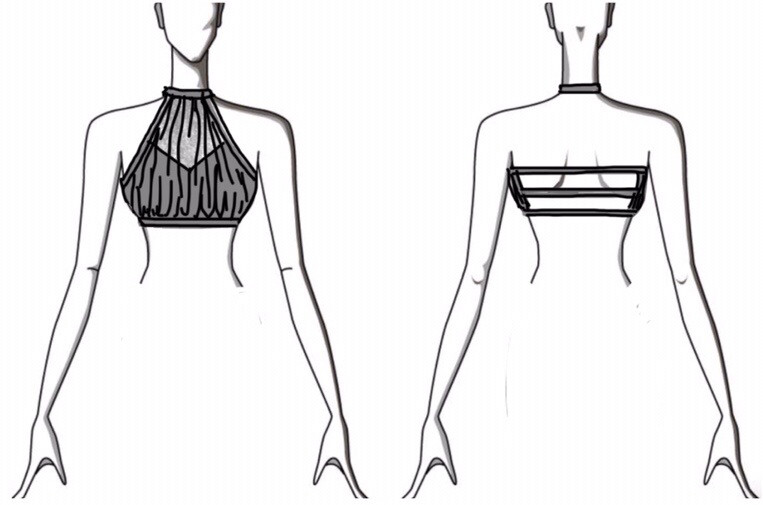 Dance Basics Halter Crop Top With Ruching