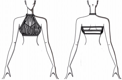 Dance Basics Halter Crop Top With Ruching