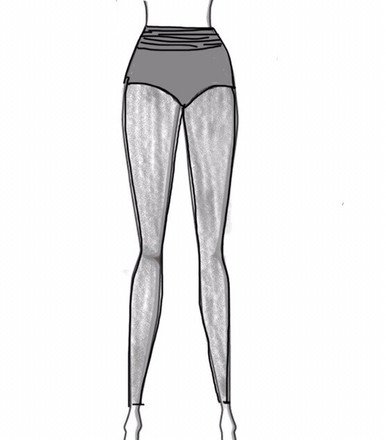 Dance Basics Brief With Leggings &amp; Ruching